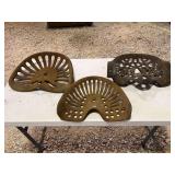 (3) Cast Iron Seats