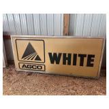 Agco White Lighted Double Sided Bubble Sign