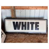 White Lighted Double Sided Bubble Sign