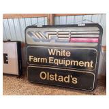 White Farm Equipment Lighted Double Sided Bubble Sign
