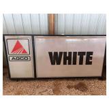 Agco White Lighted Double Sided Bubble Sign