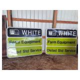 (2) White Farm Equipment Plastic Bubble Panels