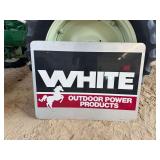 White Outdoor Power Products Double Sided Sign