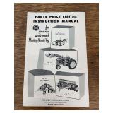 Reuhl Massey-Harris Implement Toy Parts Price List Sales Piece