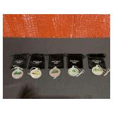 (5) John Deere Pewter Christmas Ornaments