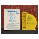 John Deere Fertilizers Rain Gauge NIB