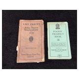 (2) John Deere Price List + Prospect Book