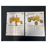 (2) 1958 John Deere 430 + 530 Industrial Tractor Spec Sheets