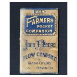 1899 John Deere Plow Company Farmers Pocket Companion