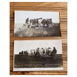 Horse Drawn Disk Photo Postcard + Photo