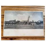 Steam Engine + Thresher Postcard