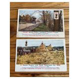 (2) Case Steam Engine + Steam Roller Postcards