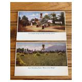 (2) Case Steam Engine Postcards