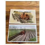 (2) Allis Chalmers C + RC Tractor Postcards