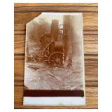 Steam Engine Wreck Photo Postcard