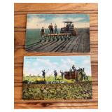 (2) Case Steam Engine Postcards