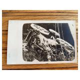 Steam Engine Wreck Photo Postcard