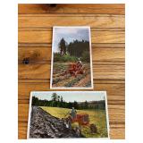 (2) Allis Chalmers B Tractor Postcard