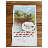 Syracuse Chilled Plow Co. Postcard