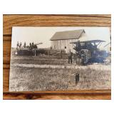 Advance Thresher Steam Engine Photo Postcard