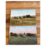 (2) Grain Binder Postcards