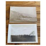 (2) Hay Stacker Photo Postcards