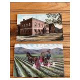 (2) Wiard Plow + Field Force Pump Postcards