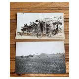 (2) Thresher Photo Postcard + Photo