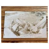 Steam Engine Wreck Photo Postcard