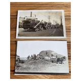 (2) Thresher Photo Postcards