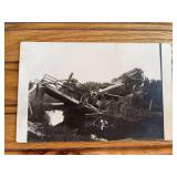 Steam Engine Wreck Photo Postcard