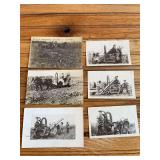 (6) H.J. Hahn Corn Harvester Postcards + Photos