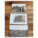 (3) Haying Photo Postcards