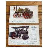 (2) Case Steam Engine + Steam Roller Postcards
