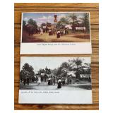 (2) Case Steam Engine Hill Climb Postcards