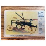 J.I.Case Foot-Lift Plow Postcard