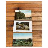 (3) Haying Postcards