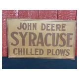 John Deere Syracuse Chilled Plows SST Sign