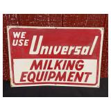 Universal Milking Equipment SST Sign