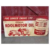 Cities Service Koolmotor Oil Embossed Sign