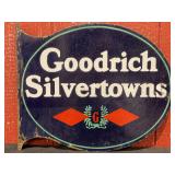 Goodrich Silvertowns Porcelain Flange Sign