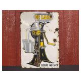 De Laval Cream Separator Porcelain Flange Sign