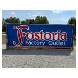 Fostoria Glassware Factory Outlet Billboard Sign