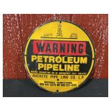 Warning Petroleum Pipeline SST Sign