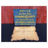 IHC McCormick-Deering Genuine Parts SST Sign