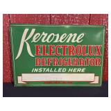 Kerosene Electrolux Refrigerator SST Sign