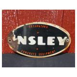 Insley Excavators Concrete Equipment SSP Sign