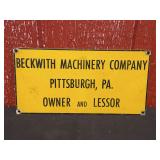 Beckwith Machinery Co. SST Sign
