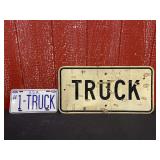 (2) Truck SST Sign + Ford Truck License Plate