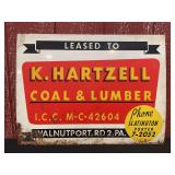 K. Hartzell Coal & Lumber SST Sign